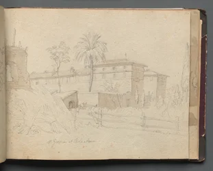 Album med utsikt över Rom och omgivningar, Landskapsstudier, sidan 38a: :St. Giovanni och Paolo....