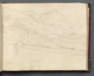 Album med utsikt över Rom och omgivningar, landskapsstudier, sida 42A: Roman Landscape.