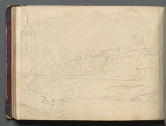 Album med utsikt över Rom och omgivningar, Landskapsstudier, sidan 48b: Romerskt landskap.
