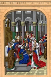 Kröningen av Karl V, kung av Frankrike, 1300-talet, 1870.