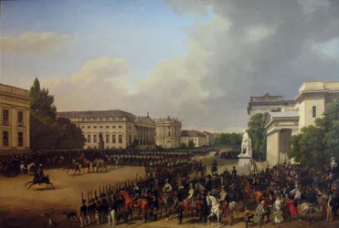 Tyska: Parade på Opernplatz i Berlin Parade på Opernplatz