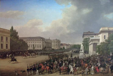 Tyska: Parade på Opernplatz i Berlin Parade på Opernplatz