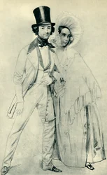 Paul och Amalie Taglioni, 1839, 1943.