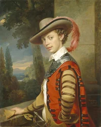 Porträtt av prins Nikolai Saltykov i kostym, 1850