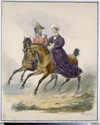 Kejsar Nicholas I (1796-1855) och kejsarinnan Alexandra Fedorovna (född Charlotte av Preussen