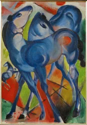 Blue fillies (målning på duk)