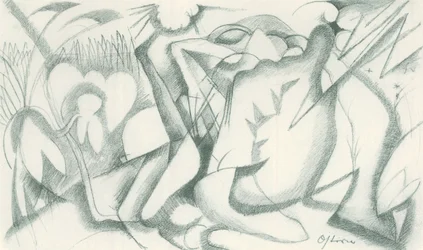 Franz Marc - Skissbok från fältet - Blad 19