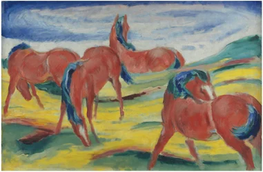 Betande hästar III, 1910