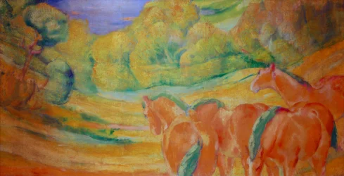 Great Landscape I (Landskap med röda hästar)