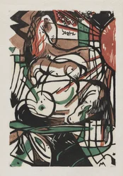 Hästarnas födelse, 1913 (träsnitt på japanskt papper)