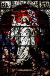 Jesu Kristi uppståndelse, ca 1920 (glasmålning)