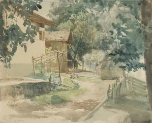 En gård nära Merano, 1860.