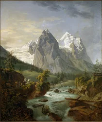 Utsikt över Wetterhorn från Rosenlaui