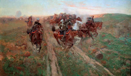 Scen från slaget vid Kuryuk-Dara i juli 1854, 1900.