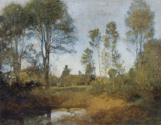 Landskap med en hövagn