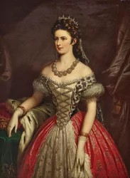 Porträtt av Elisabeth av Bayern.