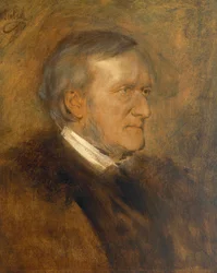 Tyskland, Porträtt av Wilhelm Richard Wagner (1813 - 1883), tysk kompositör, librettist, dirigent och essäist