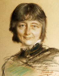 Porträtt av Nina Hagerup (Bergen 1845-Köpenhamn