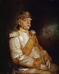 Porträtt av Otto von Bismarck (1815-1898), av Lenbach, Franz, von (1836-1904). Olja på duk