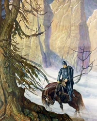 Scenografi av Franz Stassen (1869-1949) för Parsifal av Richard Wagner (1813-1883)