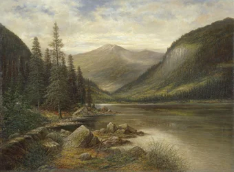 Erlaufsee med Bald Summit i bakgrunden