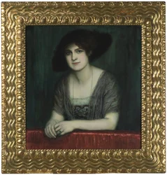 Mary med mörk hatt, ca. 1916.