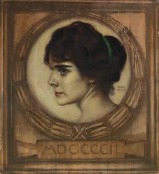 Porträtt av Gemma Bierbaum, 1902.