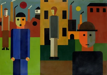 Fabriker, 1926 (olja på kort)