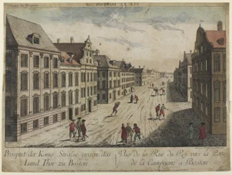 Vy över Rue du Roi-Boston (1776)