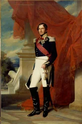 Porträtt till fots av Leopold I (1790-1865), belgarnas kung Målning av Xaver Winterhalter (1806-1873) 1840 Sön. 2,78x1,81 m