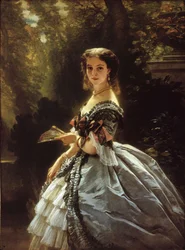 Porträtt av grevinnan Elizabeth Esperovna Trubetskaya, född Belosselskaya-Belozerskaya 1834-1907, 18