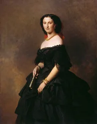 Porträtt av hertiginnan Elizaveta Alexandrovna Baryatinskaya, född prinsessan Chernysheva, 1826-1902