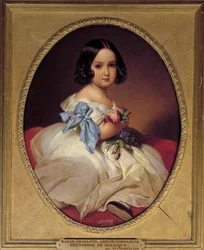 Porträtt av Marie Charlotte Amelie av Sachsen, Imperatrice av Mexiko (1840-1927) Målning av Xaver Winterhalter (1806-1873) 1842 Sön. 0,72x0,58 m