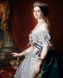 Porträtt av Frankrikes kejsarinna Eugénie (Eugenia de Montijo)