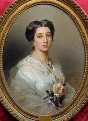 Prinsessan Gagarin Stourza målning av Xaver Winterhalter (1806-1873) 1857 Florens konstmuseum