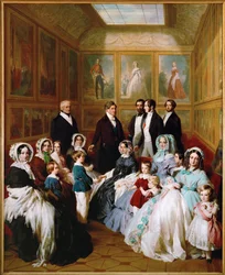Drottning Victoria och prins Albert gäster hos kung Ludvig Filip på Chateau d