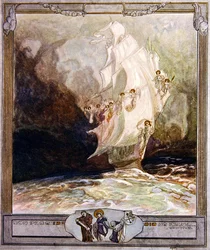 Illustration från Dantes Divine Comedy, Paradise, Canto XXVII, 1921 (wc på papper)