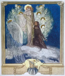 Illustration ur Dantes Den gudomliga komedin, Skärselden, sång XXX, 1921