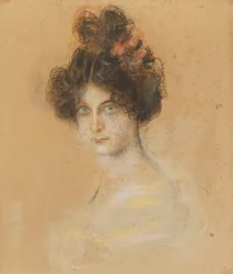 Franz von Lenbach - Porträtt av den australiska cancan-dansaren Saharet, 1899