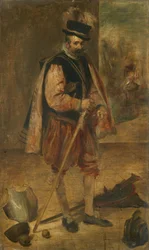 Hofnarr av Filip IV av Spanien, kopia efter Velázquez målning i Madrid