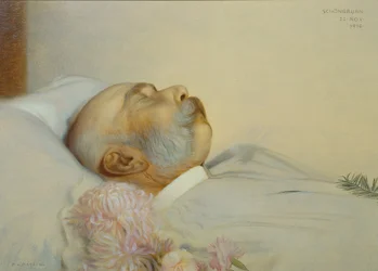 Kejsar Franz Josef I på sin dödsbädd