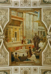 Burgtheater i Wien, trapphus: takfresk Dionysos-teatern i Aten (fresk)