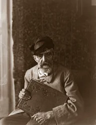 Porträtt av den italienske målaren Domenico Morelli (1826-1901)