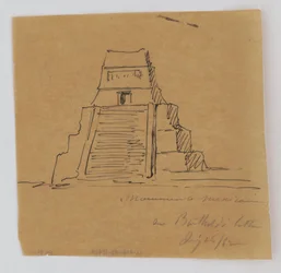 Höjdskiss för piedestalen för Frihetsgudinnan, New York, 1882