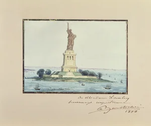 Frihetsgudinnan, Bedloe Island, New York City, 1888