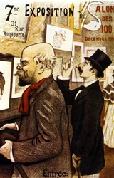 Affisch för den 7:e utställningen av Salon des 100. December 1894. Paul Verlaine.