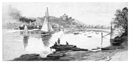 Manly beach, Sydney, New South Wales, Australien, 1886.