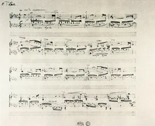 Partitur till „Étuder för piano opus 10“ av den polske tonsättaren Frédéric Chopin (1810-1849)