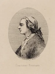 Porträtt av violinisten och kompositören Gaetano Pugnani 1731-1798, 1842.