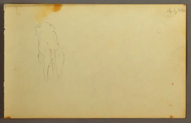 Teckning, Djur, bakifrån, 1844